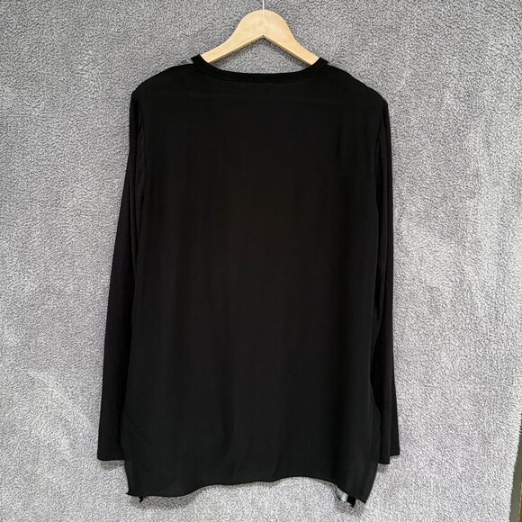 Elie Tahari Mixed Media Silk and Modal tunic / blouse - Picture 3 of 5